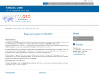 pangeo2018.univie.ac.at Webseite Vorschau