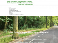babelsberger-wald-muss-bleiben.de Webseite Vorschau