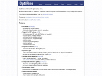optifine.net Webseite Vorschau