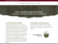 straussenfarm-mitterhof.de Webseite Vorschau