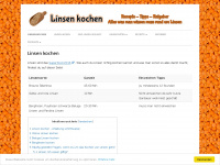 linsen-kochen.de Webseite Vorschau