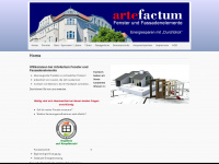 artefactum-fenster.de Webseite Vorschau
