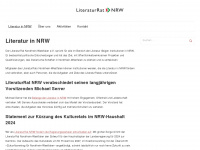 literaturratnrw.de Webseite Vorschau