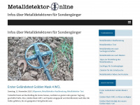 metalldetektor-online.de Webseite Vorschau