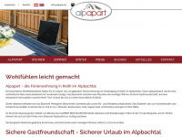 alpapart.at Webseite Vorschau