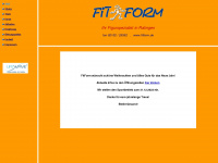 fitform.de Webseite Vorschau