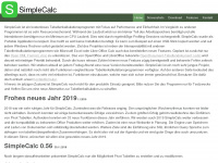 simplecalc.de Webseite Vorschau