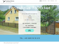 ferienhaus-paelitzsee.de Webseite Vorschau