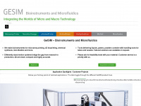gesim-bioinstruments-microfluidics.com Webseite Vorschau