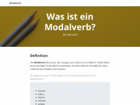 modalverb.de Webseite Vorschau