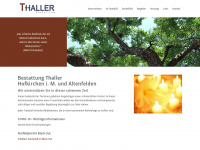 bestattung-thaller.at Webseite Vorschau