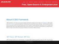codeframework.io Webseite Vorschau