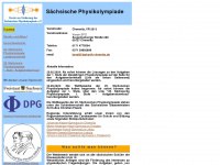 saechsische-physikolympiade.de Webseite Vorschau