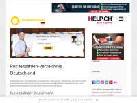 plz-postleitzahlsuche.de Webseite Vorschau