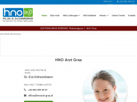 hnoarzt-graz.at Webseite Vorschau