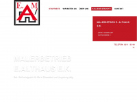 malerbetrieb-althaus.de Webseite Vorschau