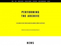 theaterarchiv.org Webseite Vorschau