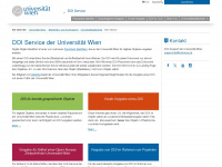 doi-service.univie.ac.at Webseite Vorschau