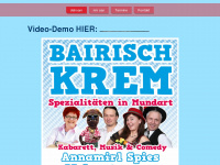 bairischkrem.de Webseite Vorschau