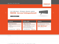 freefon.ch Webseite Vorschau