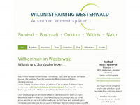 wildnistraining-westerwald.de Webseite Vorschau