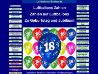 luftballons-zahlen.de Webseite Vorschau