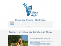tremer-harfen.de Webseite Vorschau