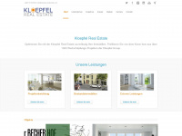kloepfel-realestate.com Webseite Vorschau