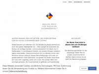preis-sozialer-zusammenhalt.ch Webseite Vorschau