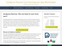 goldpreis-rechner.com Webseite Vorschau