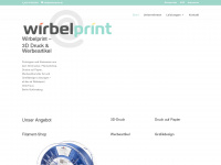 wirbelprint.de Webseite Vorschau