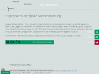 legacynotes.ch Webseite Vorschau