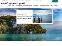 alta-engineering.ch Webseite Vorschau