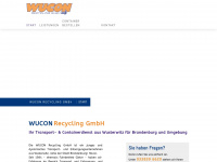 wucon-recycling.de Webseite Vorschau