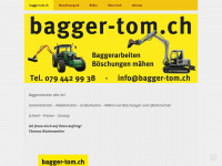 bagger-tom.ch Webseite Vorschau