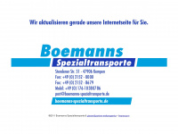 boemanns-spezialtransporte.de Webseite Vorschau