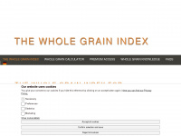 wholegrain-index.com Webseite Vorschau