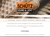 schuetz-sound-and-light.de Webseite Vorschau