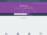 hepdata.net Webseite Vorschau