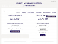 hauhofestival.fi Webseite Vorschau