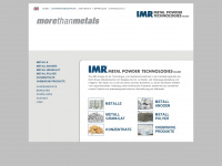 imr-metalle.com Webseite Vorschau