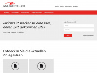 anlageideen.ch Webseite Vorschau
