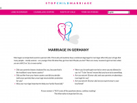 stopchildmarriage.de Webseite Vorschau