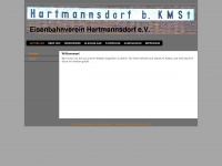 eisenbahnverein-hartmannsdorf.de Webseite Vorschau