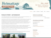 heimattage-argental.de Webseite Vorschau
