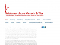 metamorphose-mensch-tier.de Webseite Vorschau