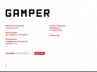 gamper-restaurant.ch Webseite Vorschau