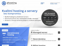 ahosting.cz Webseite Vorschau