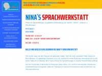 ninas-sprachwerkstatt.de Webseite Vorschau