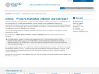 was.univie.ac.at Webseite Vorschau